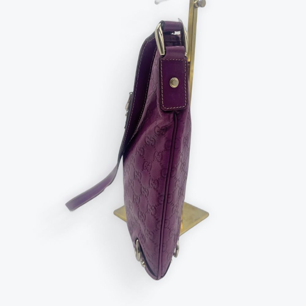 Gucci Magenta Purple Guccisima GG Signature Abbey D Ring Crossbody Messenger Bag - Picture 6 of 16